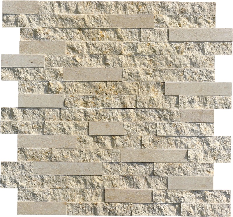 Egypt Sahama Beige , Beige Marble Polished & Splitted Culture Stone,Ledge Stone ,Wall Cladding Panel,Stacked Stone Veneer( Corner Stone ,Brick Stacked Stone),Exposed Wall Stone
