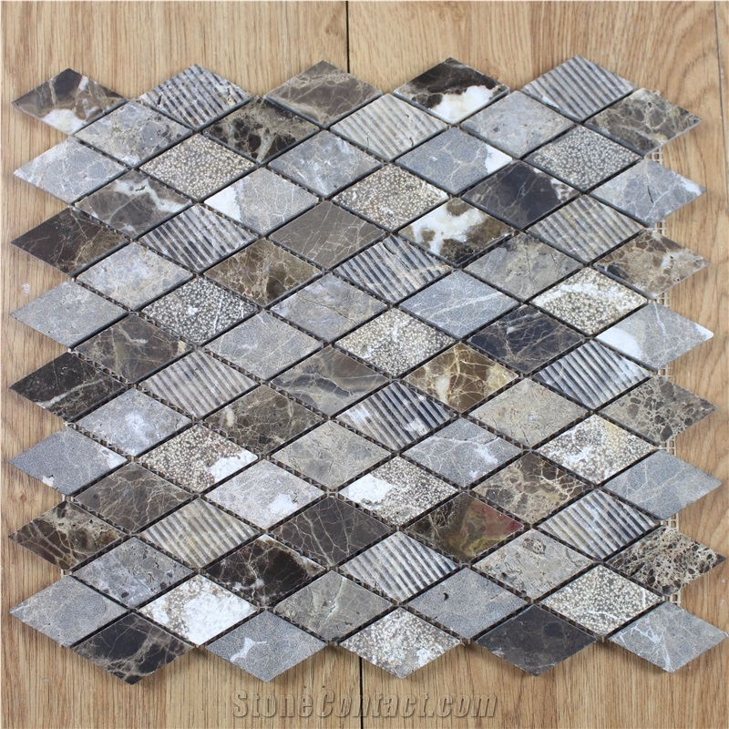 Marron Dark New Design Mosaic, Spanish Emperador Dark Square Mosaic Tile,Emperador Dark Mosaic,Chinese Dark Emperador,Emperador Dark Mosaic,Dark Marble Mosaic,Chinese Marron