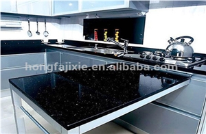 Black Galaxy Quartz Countertop