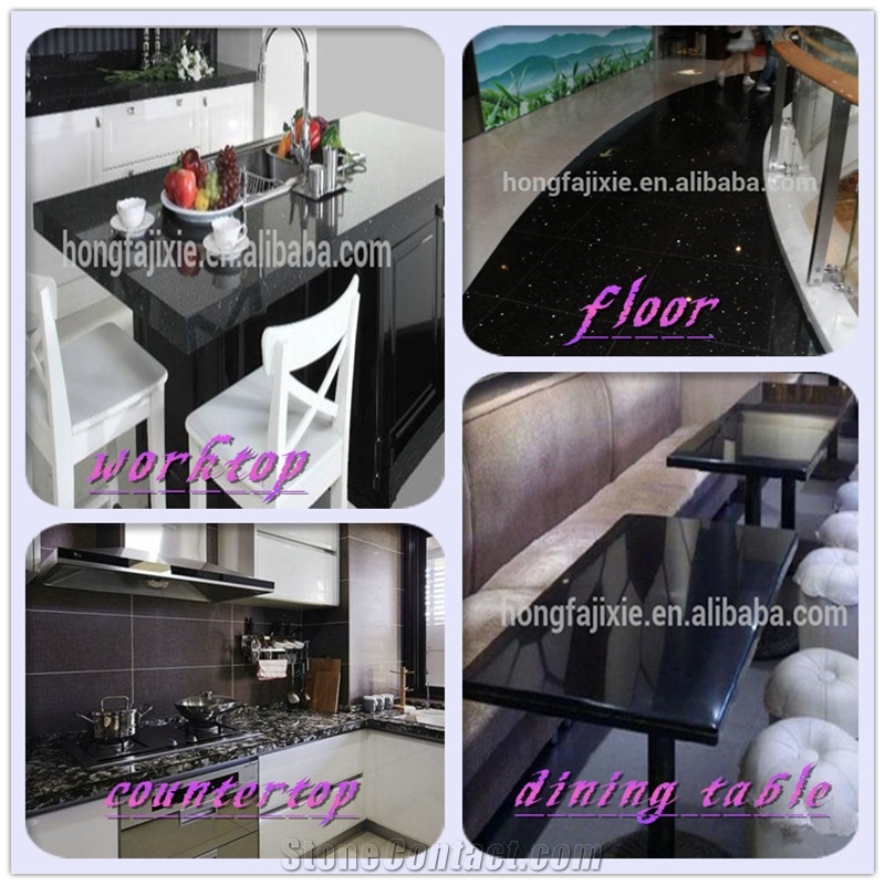 Black Galaxy Quartz Countertop
