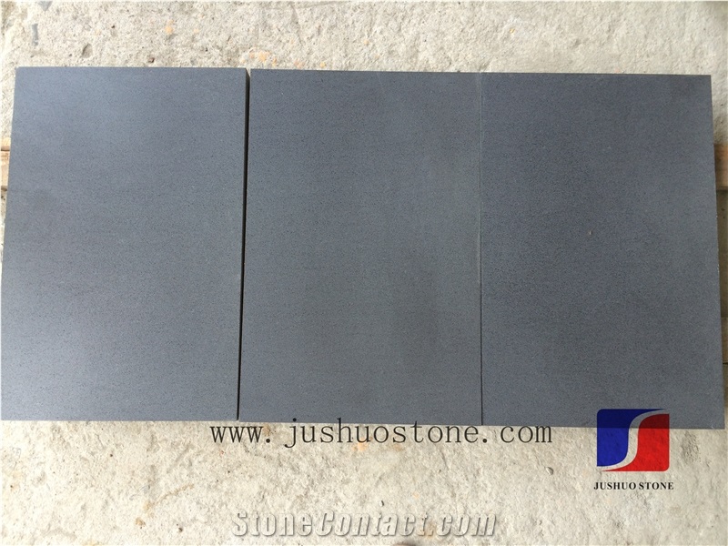 Hainan Black Basalt Tiles & Slabs with Honeycomb,Black Andesitem in Machine Cut, Black Lava Stone,Sawn Cut Stone,Hainan Bluestone,Curbstone,Bevel Edge Curbs,Building Stone