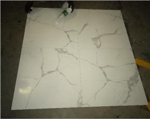 Building Material White Marble Look Glazed Porcelain Tile