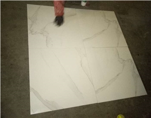 Building Material White Marble Look Glazed Porcelain Tile