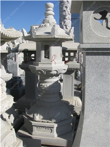 Lantern Sculpture, White Granite Lanterns