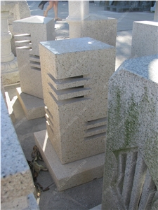 Stone Lantern Sculpture, White Granite Lanterns