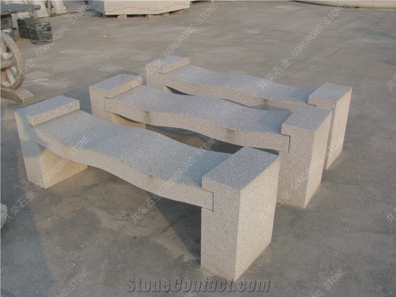 Stone Table and Chairs Sculpture