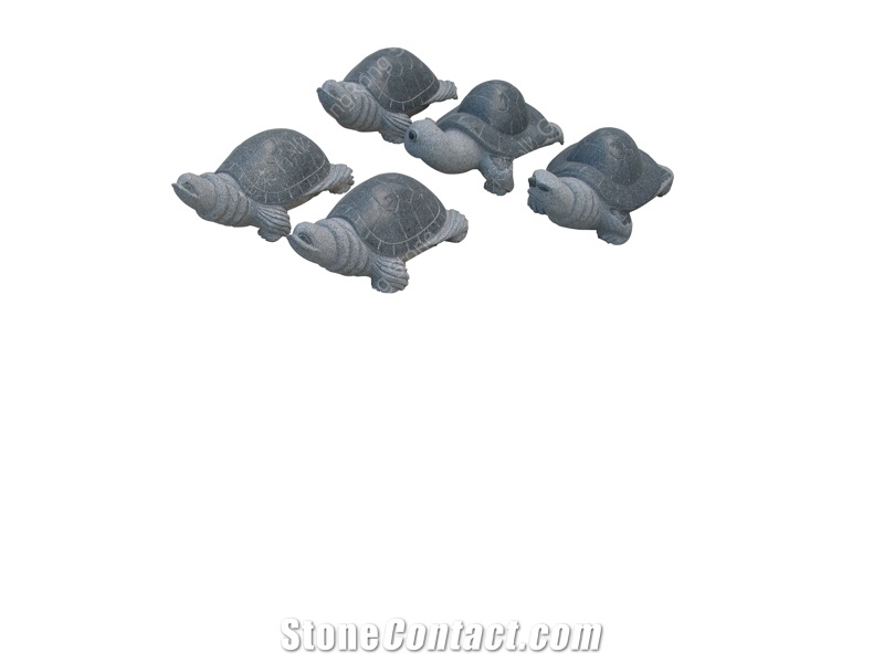 Tortoise, Grey Granite Sculpture & Statue