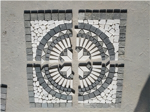 Mosaic Flat Stones Tiles in Different Pattern Mosaic Medallions