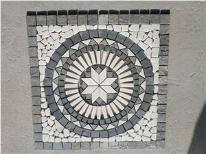 Mosaic Flat Stones Tiles in Different Pattern Mosaic Medallions