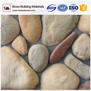 Faux Cobble Pebble River Rock Block Stone Veneer Wall Panel
