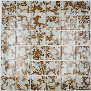 Brown Flower Glass Mosaic Brown Flower Glass Mosaic