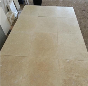Ivory Travertine Tiles Honed, Filled
