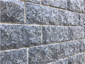 Tansky Black Blues Gabbro Split Face Masonry Wall Tiles