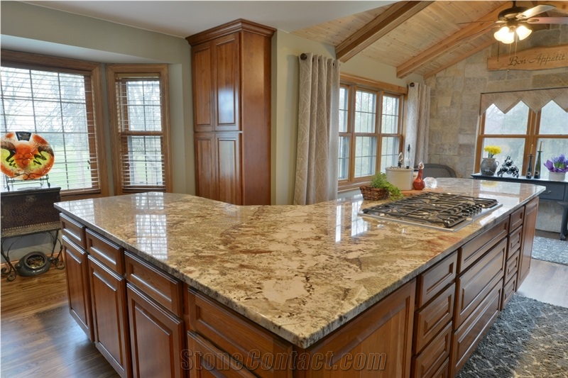 Granite Bordeaux River Kitchen Countertop