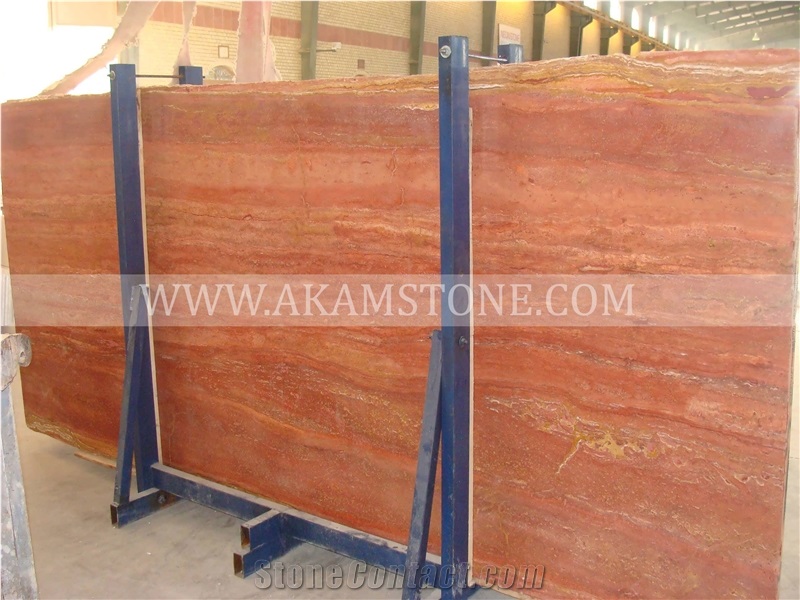 Iran Red Travertine Slabs & Tiles