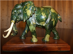 Verdite, Green Semiprecious Stone Sculpture & Statue