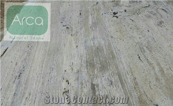 Arca White Silver Travertine Blocks