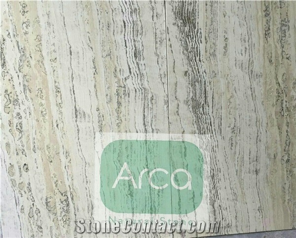 Arca White Silver Travertine Blocks