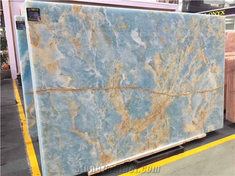 Antofagasta Azul Blue Onyx Salta Slabs Tiles For Wall Use