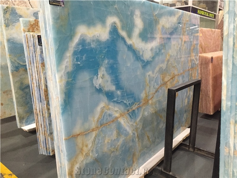 Antofagasta Azul Blue Onyx Salta Slabs Tiles For Wall Use