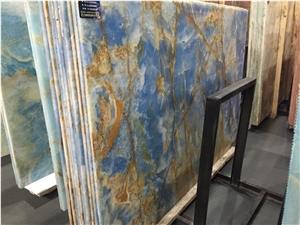 Antofagasta Azul Blue Onyx Salta Slabs Tiles For Wall Use