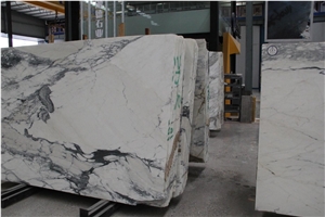 Calacatta Paonazzo Marble Creme Bianco White Stone Slab Tile