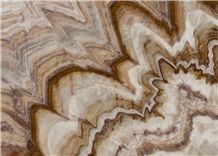 Turkey Coffee Line Onyx Big Polished Slab Bookmatched Wall