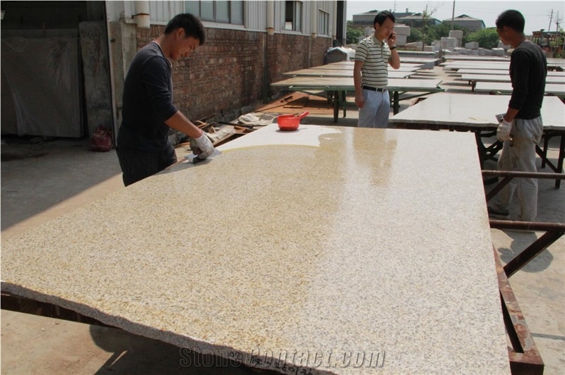 G682 Yellor Granite Shandong Rusty Yellow Rust Granite Slab