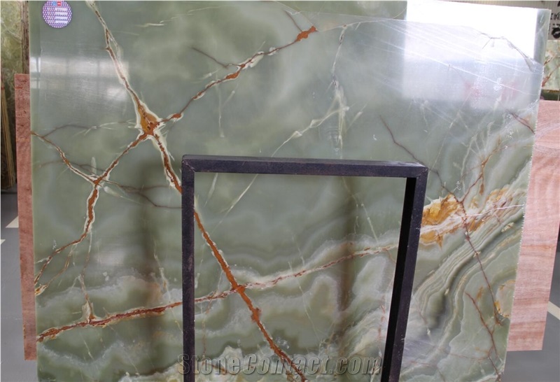 Green Onyx Pakistan Balochistan Onice Verde Scuro Slab