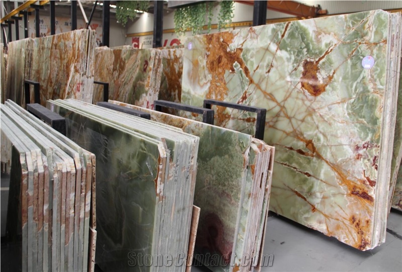Green Onyx Pakistan Balochistan Onice Verde Scuro Slab