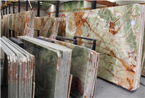 Green Onyx Pakistan Balochistan Onice Verde Scuro Slab