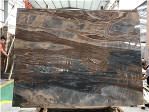 Roma Impression Marble, China Impression Series Marble, Brown and Black Color,Tile and Slab,Wall Cladding,A Grade Natural Stone,Own Factory and Quarry with Ce Certificate,Big Gang Saw Slab