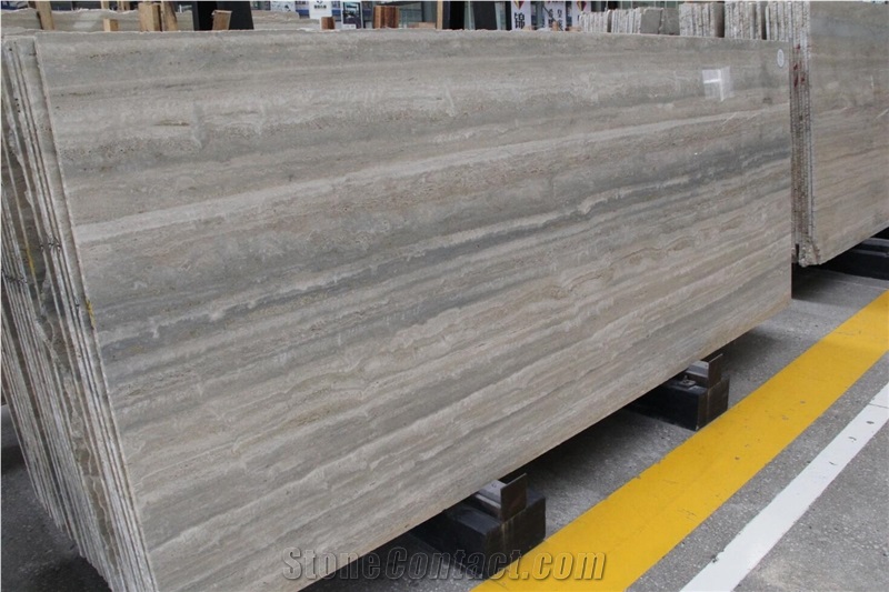 Silver Grey and Blue Travertine,Italy Quarry in China Market, Tile and Slab,Polished Own Quarry and Factory Price with Ce Certificate,Wall Covering and Hotel Use,Wall Stone