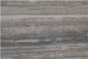 Silver Grey and Blue Travertine,Italy Quarry in China Market, Tile and Slab,Polished Own Quarry and Factory Price with Ce Certificate,Wall Covering and Hotel Use,Wall Stone