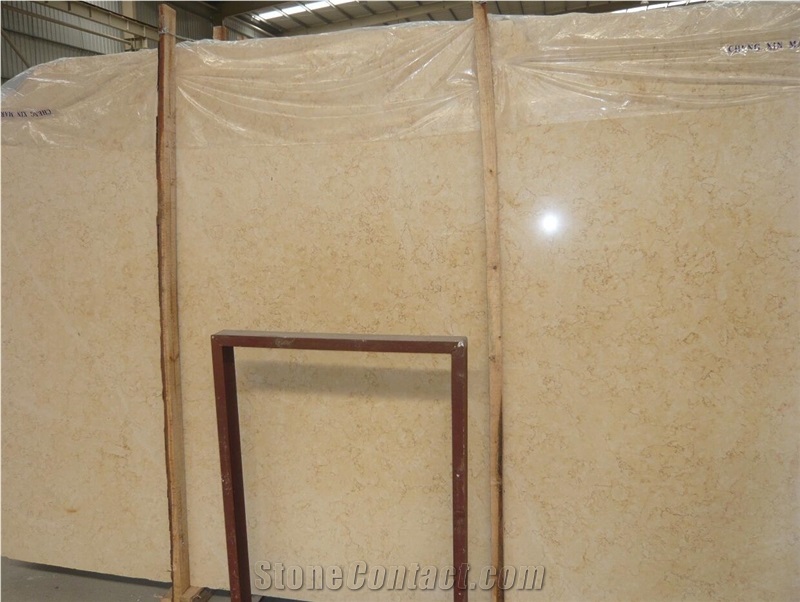 Sunny Beige Marble Royal Yellow Marble Big Polished Slab