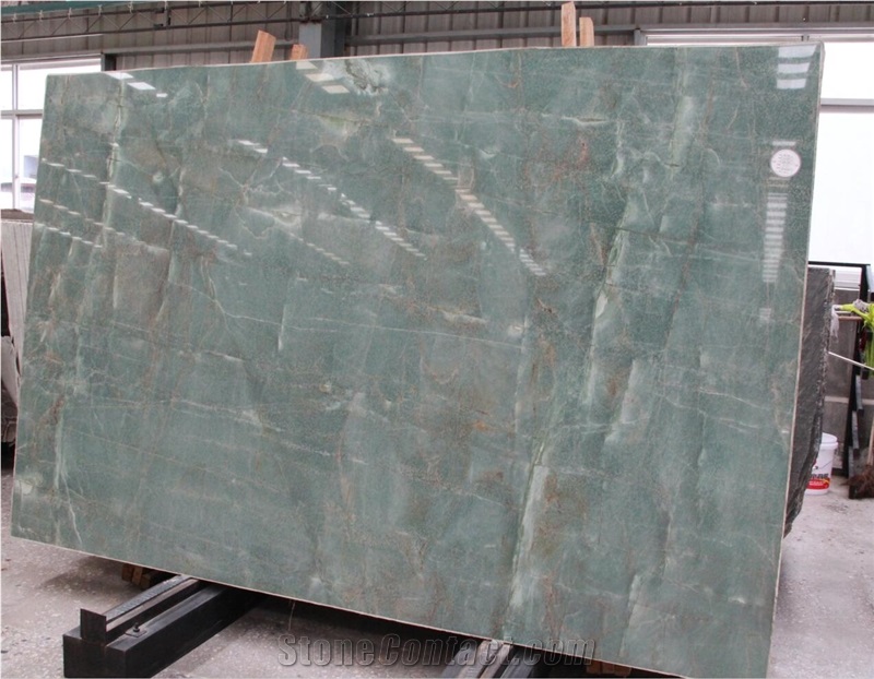 Verde Smeralda Quartzite Green Polished Slab For Wall Tile