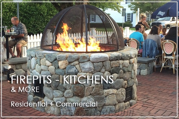 Stone Boulders Fire Pit