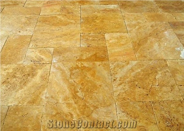 Thermal Yellow Travertine Slabs & Tiles, Afyon Yellow Travertine Slabs & Tiles