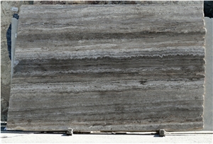 Titanium Grey Travertine Slabs & Tiles, Turkey Grey Travertine