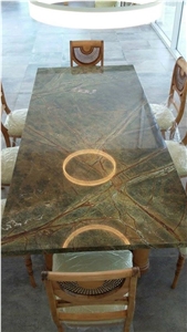 Rain Forest Green Marble Table Top Rain Forest Green Marble Table Top