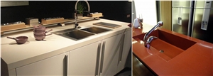 Solid Surface Kitchen Top, Engineered Stone Kitchen Countertops