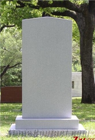 Good Quality Roof Top Upright Style Sesame White/ Light Gray/ G603 Granite Tombstone Design/ Monument Design/ Western Style Monuments/ Western Style Tombstones/ Upright Monuments