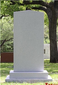 Good Quality Roof Top Upright Style Sesame White/ Light Gray/ G603 Granite Tombstone Design/ Monument Design/ Western Style Monuments/ Western Style Tombstones/ Upright Monuments