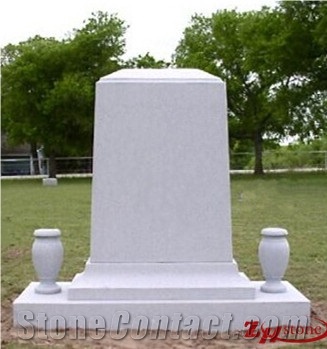 Good Quality Roof Top Upright Style Sesame White/ Light Gray/ G603 Granite Tombstone Design/ Monument Design/ Western Style Monuments/ Western Style Tombstones/ Upright Monuments