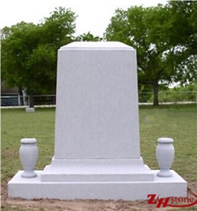 Good Quality Roof Top Upright Style Sesame White/ Light Gray/ G603 Granite Tombstone Design/ Monument Design/ Western Style Monuments/ Western Style Tombstones/ Upright Monuments