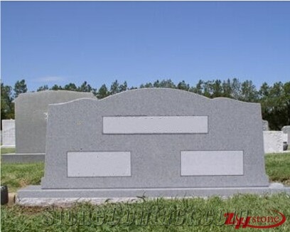 Good Quality Roof Top Upright Style Sesame White/ Light Gray/ G603 Granite Tombstone Design/ Monument Design/ Western Style Monuments/ Western Style Tombstones/ Upright Monuments