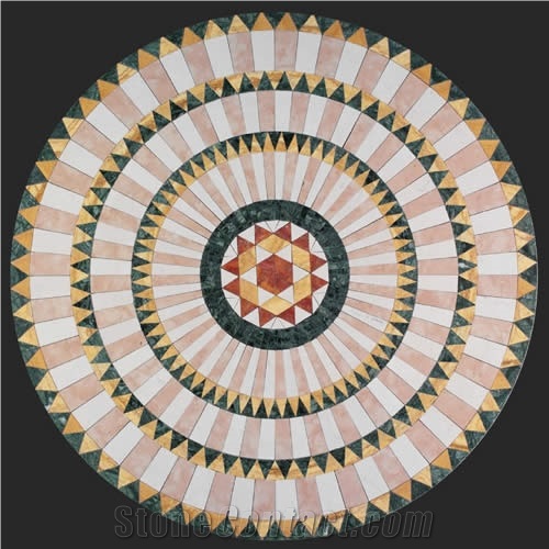 Rosette for Flooring. Diameter 70 Cm, on Fiberglass Mesh