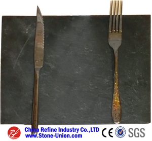 Black Slate Square Plates for Cookware