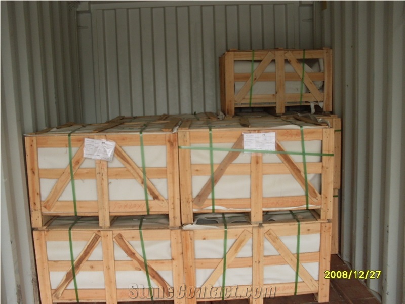 China Beige Granite Stone Table , Garden Stone Table / Benches, Garden Stone Tables and Chairs