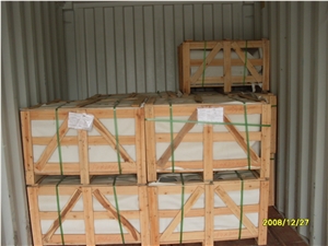 China Beige Granite Stone Table , Garden Stone Table / Benches, Garden Stone Tables and Chairs